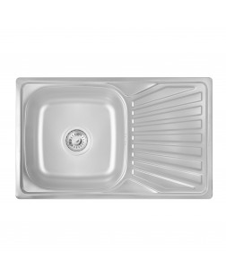 Кухонна мийка Lidz 7848 0,8 мм Satin (LIDZ7848SAT)