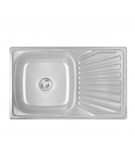 Кухонна мийка Lidz 7848 0,8 мм Satin (LIDZ7848SAT)