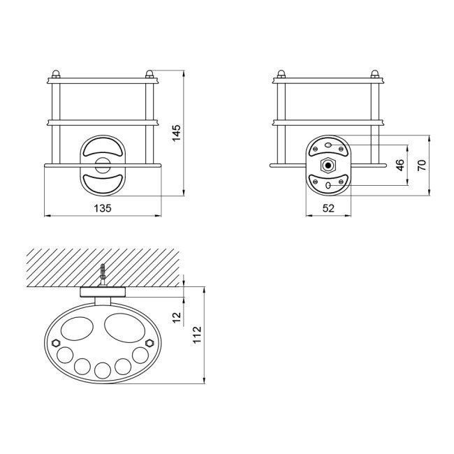 Держатель для зубных щеток Lidz (CRM) 114.08.10 2