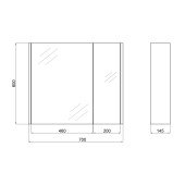 Дзеркальна шафа підвісна Qtap Scorpio 700х600х145 White QT1477ZP701W Дзеркальна шафа підвісна Qtap Scorpio 700х600х145 White QT1477ZP701W