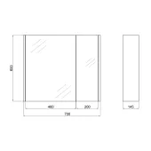 Зеркальный шкаф подвесной Qtap Scorpio 700х600х145 White QT1477ZP701W