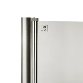 Штора на ванну Lidz Brama SS80x140L.CRM.TR стекло прозрачное 6 мм, левая