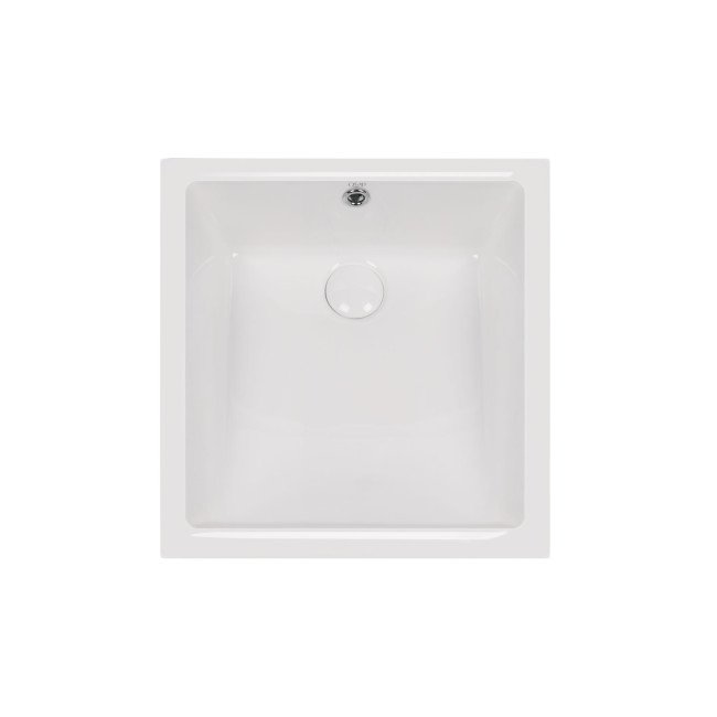 Раковина Qtap Stork 440x340x190 White с донным клапаном QT15116086W