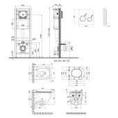Набір Qtap інсталяція 4 в 1 з панеллю змиву Nest (QT0233M370 + QT0211P01V1178MB) + унітаз з сидінням Robin QT1333046ERMB