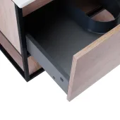 Комплект Qtap Taurus 800х580х437 Whitish oak тумба підвісна + раковина урізна