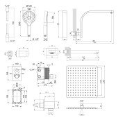 Термостатична душова система прихованого монтажу Qtap Votice QT6443T105NKCSET Термостатична душова система прихованого монтажу Qtap Votice QT6443T105NKCSET