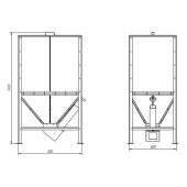 Бункер для твердотопливного котла Thermo Alliance Vulcan SF 0,4 м³