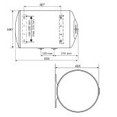 Водонагреватель Tesy Anticalc 80 л, сухой ТЭН 2х1,2 кВт (GCH804424DB14TBR) 304909