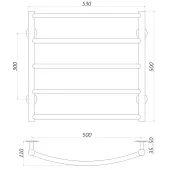 Рушникосушарка UNIO LD EL 500-500-5 Драбинка Дуга електро