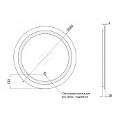 Дзеркало Lidz 140.08.01 580х580 з LED-підсвічуванням