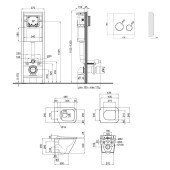 Набір Qtap інсталяція 4 в 1 з панеллю змиву Nest (QT0233M370 + QT0211P01V1176W) + унітаз з сидінням Tern QT1733052ERW Набір Qtap інсталяція 4 в 1 з панеллю змиву Nest (QT0233M370 + QT0211P01V1176W) + унітаз з сидінням Tern QT1733052ERW