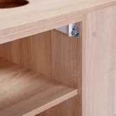 Тумба підвісна Qtap Pisces 600х480х437 Whitish oak зі стільницею QT2579TPL603WO