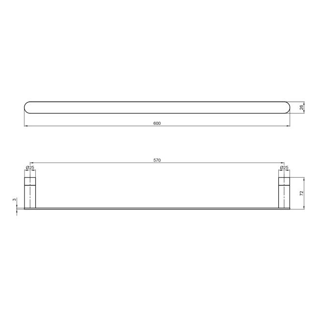 Полотенцедержатель Qtap Drzak 7202103C 2