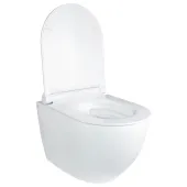 Набор Qtap инсталляция 3 в 1 Nest QT0133M425 с панелью смыва круглой QT0111M11112CRM + унитаз с сиденьем Robin QT1333046ENRW