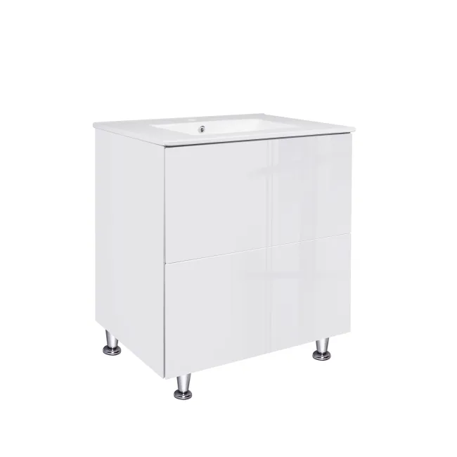 Комплект Qtap Tern 700х725х437 White тумба підлогова + раковина урізна QT1771TNL7013070CW Комплект Qtap Tern 700х725х437 White тумба підлогова + раковина урізна QT1771TNL7013070CW