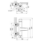 Змішувач для ванни Qtap Zdenek 3032102GC