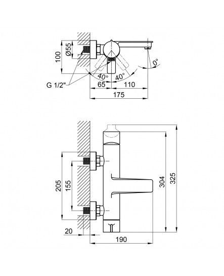 Змішувач для ванни Qtap Zdenek 3032102GC