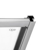 Душевая дверь в нишу Qtap Unifold CRM208.C4 78-81x185 см, стекло Clear 4 мм, покрытие CalcLess