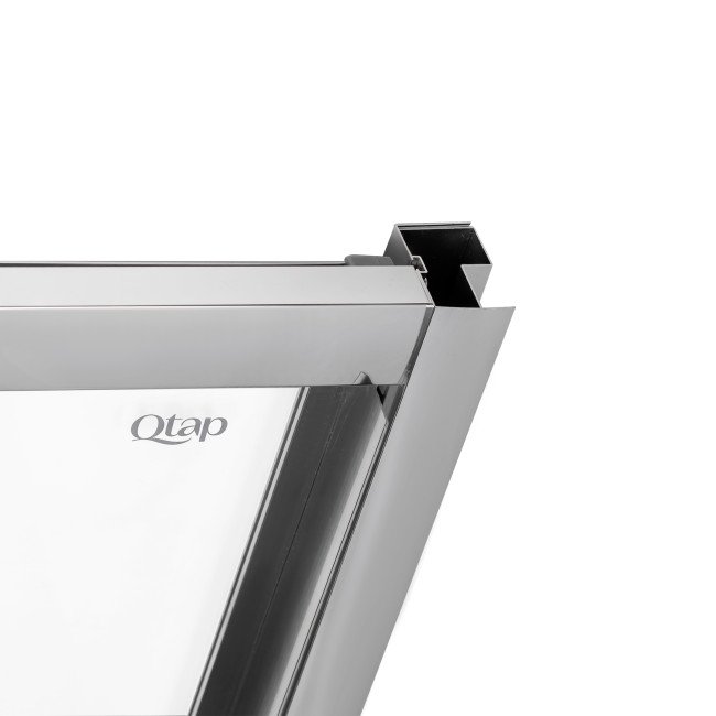 Душевая дверь в нишу Qtap Unifold CRM208.C4 78-81x185 см, стекло Clear 4 мм, покрытие CalcLess