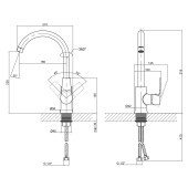 Смеситель для кухни Qtap Polaris WHI 007F Смеситель для кухни Qtap Polaris WHI 007F