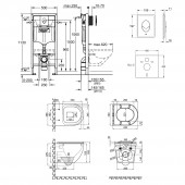 Набор инсталляция 4 в 1 Grohe Rapid SL 38722001 + унитаз с сиденьем Qtap Robin QT1333046ERW