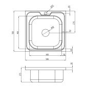 Кухонная мойка Lidz 5050 0,8 мм Satin (LIDZ5050SAT8)