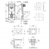 Набор инсталляция 4 в 1 Grohe Rapid SL 38721001 + унитаз с сиденьем Qtap Presto QT24332615EW