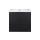 Комплект Qtap Tern 600х580х437 Matt black тумба підвісна + раковина урізна QT1772TPL6023060CMB