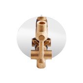 Смеситель скрытого монтажа для душа Qtap Kralovice 6229103GC на два потребителя Смеситель скрытого монтажа для душа Qtap Kralovice 6229103GC на два потребителя