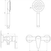 Смеситель для душа Globus Lux MAIN SM-105 Смеситель для душа Globus Lux MAIN SM-105