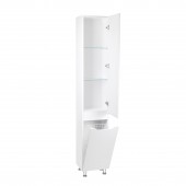 Пенал напольный Qtap Scorpio 350х1900х300 White с корзиной для белья QT1475PN1901KRW