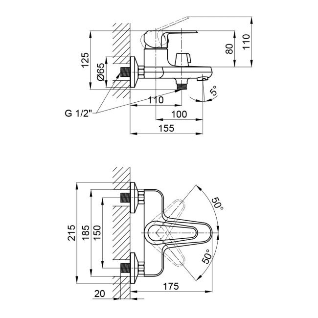 Змішувач для ванни Qtap Olsava 3012107GC Змішувач для ванни Qtap Olsava 3012107GC