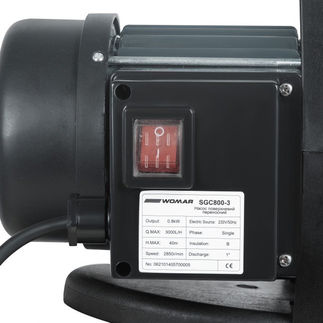 Насос поверхностный переносной Womar SGC800-3 0,8 кВт Насос поверхностный переносной Womar SGC800-3 0,8 кВт