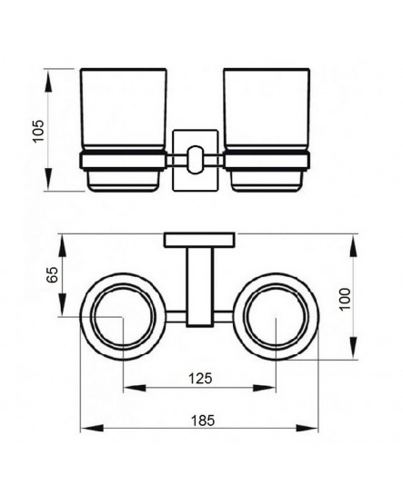 Склянка подвійна GF (BLB)S-2608