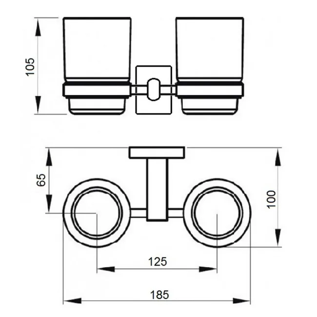 Склянка подвійна GF (BLB)S-2608