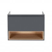 Тумба підвісна Qtap Robin 700х580х437 Graphite/Whitish oak QT1374TPВ7002GWO