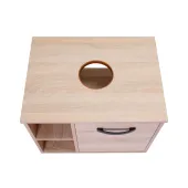 Тумба підвісна Qtap Pisces 600х480х437 Whitish oak зі стільницею QT2579TPL603WO