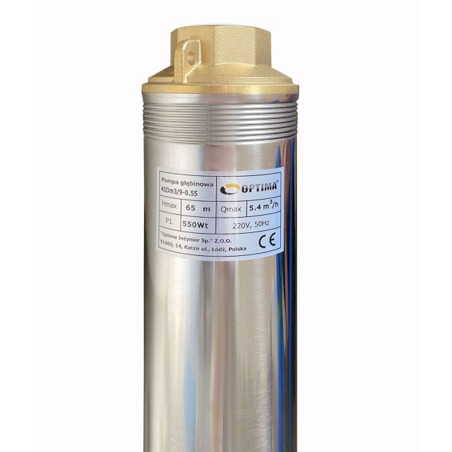 Насос свердловинний з підв, стійк, до піску OPTIMA  4SDm3/9 0,55 кВт 65м + пульт+кабель 15м NEW