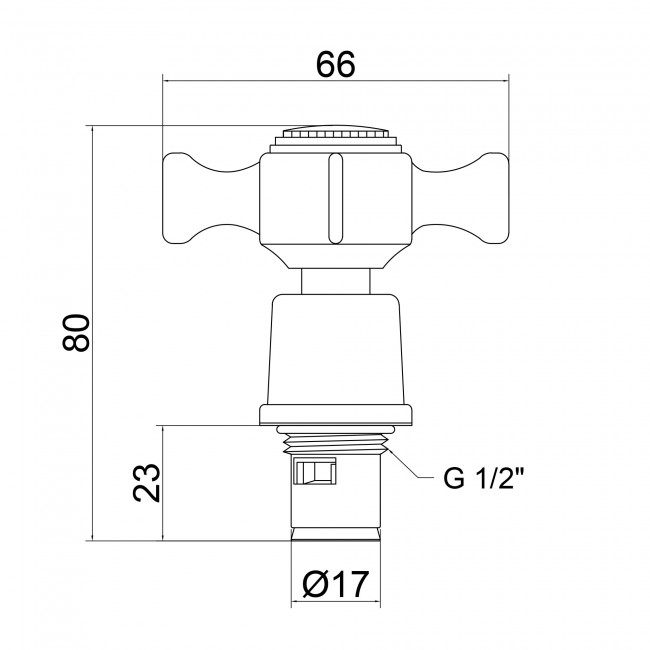 Кран-букса Lidz (CRM) 53-22 000 00 1/2" с ручкой (пара)