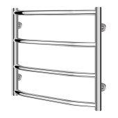 Полотенцесушитель водяной Lidz Trapezium (CRM) D38/25 500x500 P4