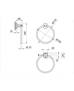 Полотенцедержатель Qtap Liberty ANT 1160