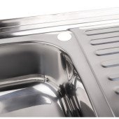 Кухонная мойка Lidz 5080-L 0,8 мм Polish (LIDZ5080LPOL08)