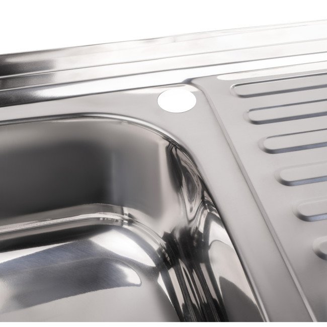 Кухонная мойка Lidz 5080-L 0,8 мм Polish (LIDZ5080LPOL08)