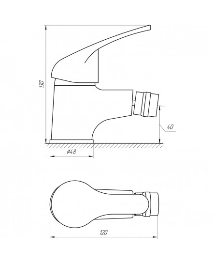 Змішувач для біде Globus Lux Solly GLSO-0106