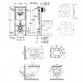 Набор инсталляция 4 в 1 Grohe Rapid SL 38721001 + унитаз с сиденьем Qtap Scorpio QT1433053ERW