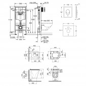 Набор инсталляция 4 в 1 Grohe Rapid SL 38722001 + унитаз с сиденьем Qtap QtapVirgo QT1833051ERW