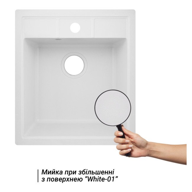 Кухонна мийка Lidz 460х515/200 WHI-01 (LIDZWHI01460515200) Кухонна мийка Lidz 460х515/200 WHI-01 (LIDZWHI01460515200)