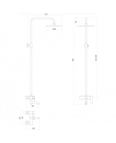 Душевая система Globus Lux DS0002