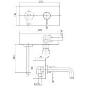 Смеситель для раковины скрытого монтажа Bianchi Mody LVBMDY2027CRM Смеситель для раковины скрытого монтажа Bianchi Mody LVBMDY2027CRM