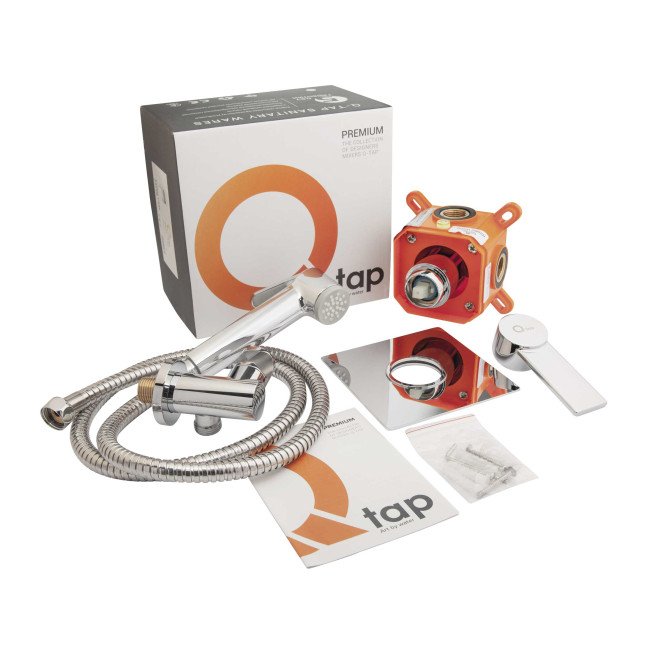 Змішувач прихованого монтажу для біде Qtap Form CRM 001AB SQ